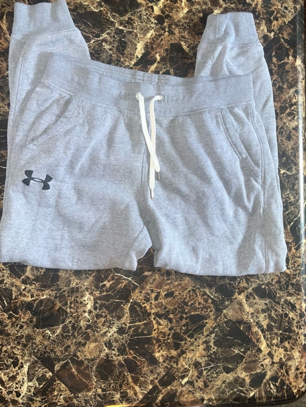 Under Armour Heather Gray Athletic Drawstring Shorts